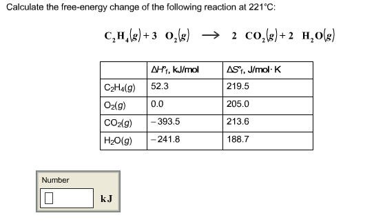 Solved Calculate the free energy change of the following Chegg