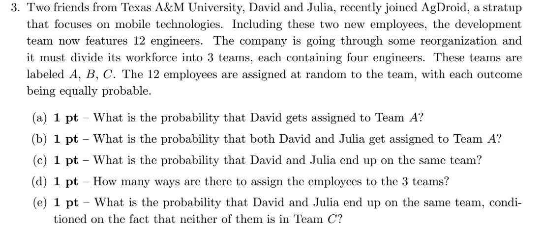 Solved Two Friends From Texas A&M University, David And | Chegg.com