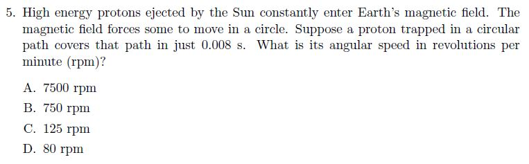 Solved High Energy Protons Ejected By The Sun Constantly Chegg