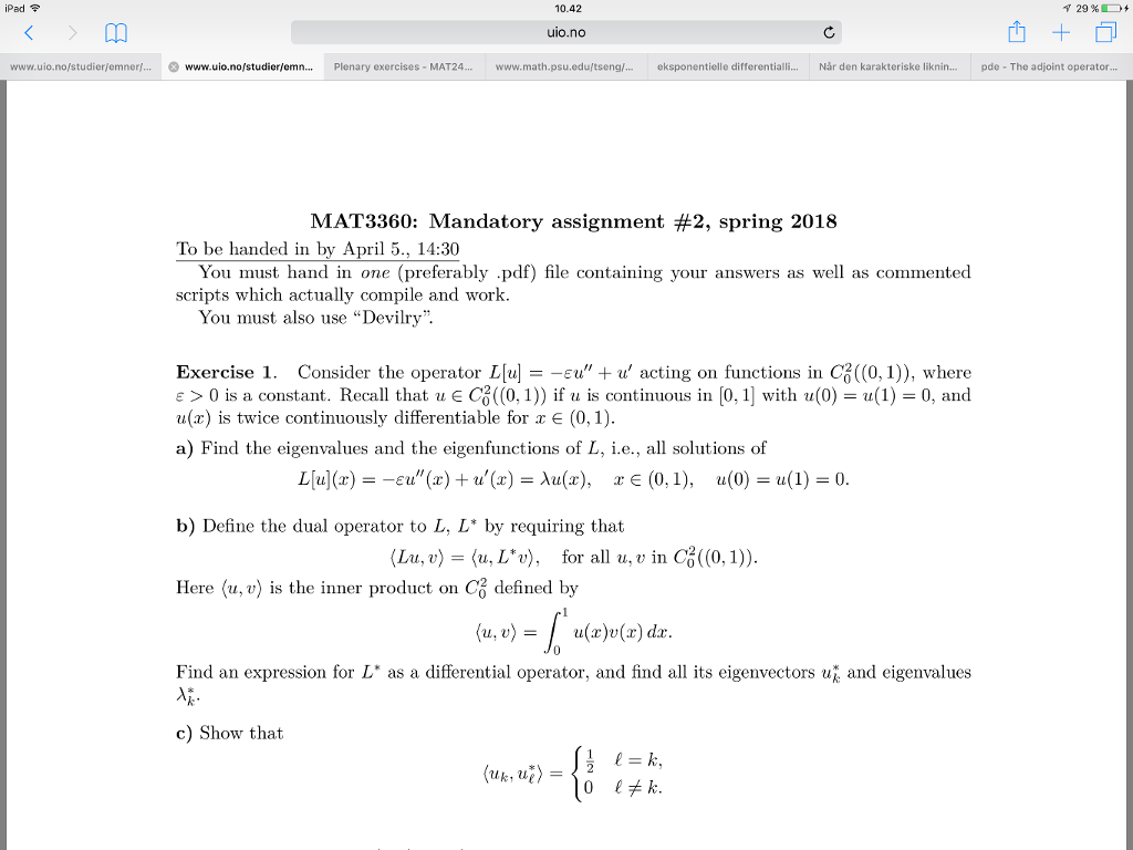 Solved Hi, I Have Some Trouble Solving Exercise 1b And Also | Chegg.com