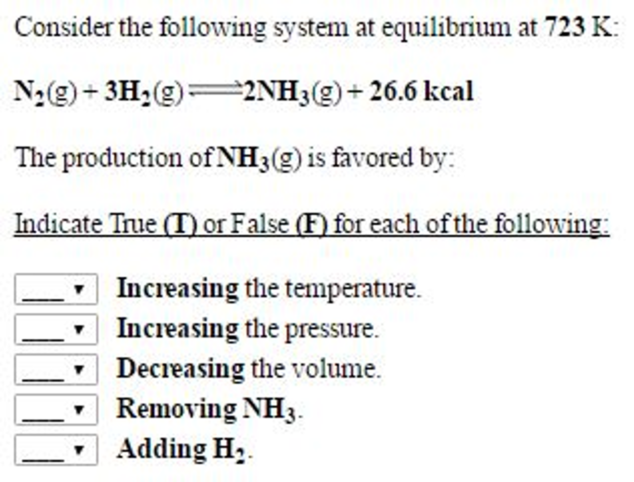 Solved Consider The Following System At Equilibrium At 723 | Chegg.com