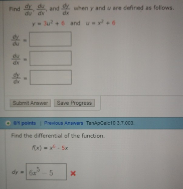 Solved Find d., d., and 立when y and u are defined as | Chegg.com