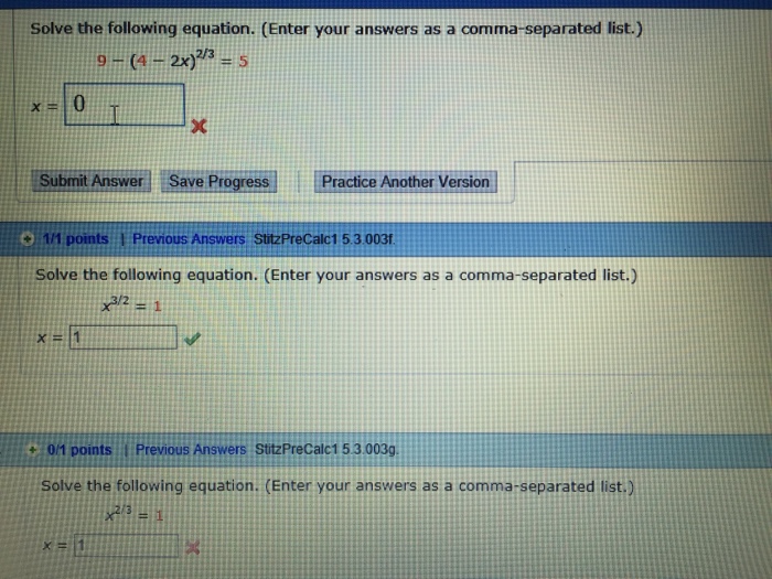 solve the following equation 2x 3 5 4x 9 11