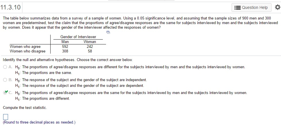 Solved The table below summarizes data from a survey of a | Chegg.com