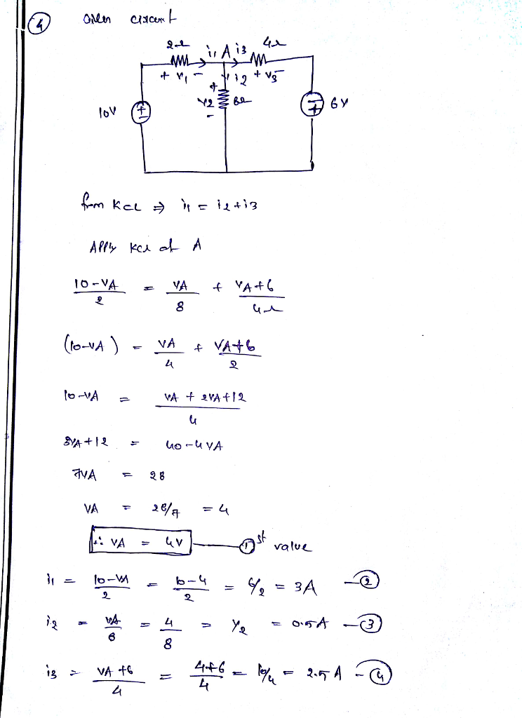 (Solved Homework): Using KCL, KVL, and Ohm's law, find the currents and ...