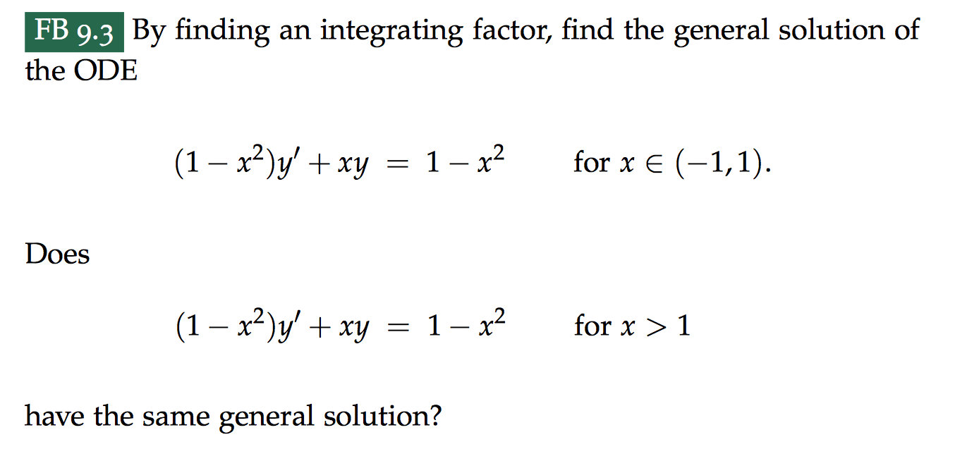 Solved By Finding An Integrating Factor, Find The General | Chegg.com