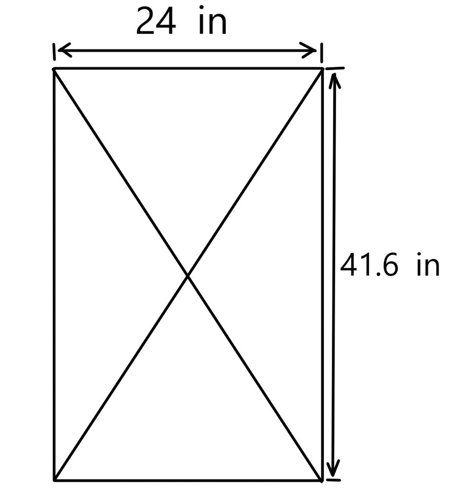 Solved A Rectangular Plate, 41.6in X 24in Is Supported 