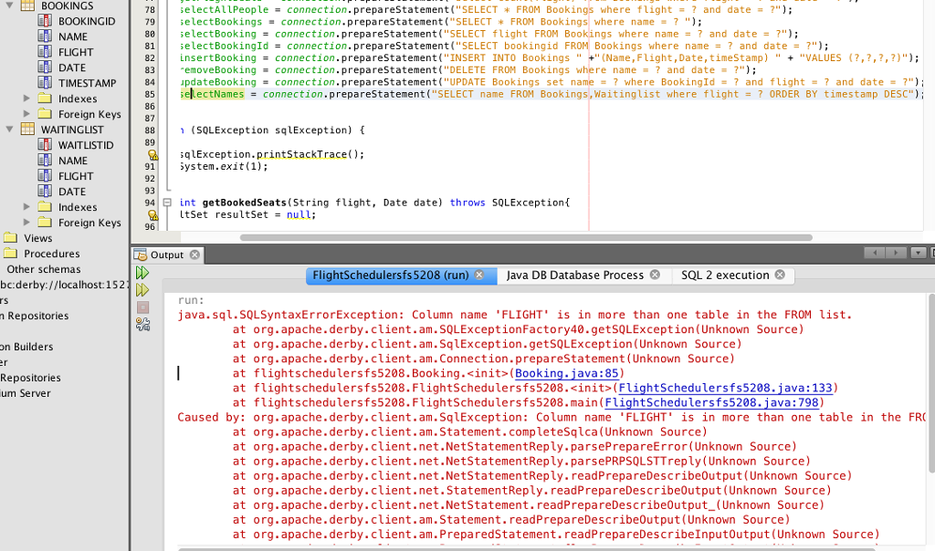 Solved I Want To Collect All The Names From Table Bookings Chegg
