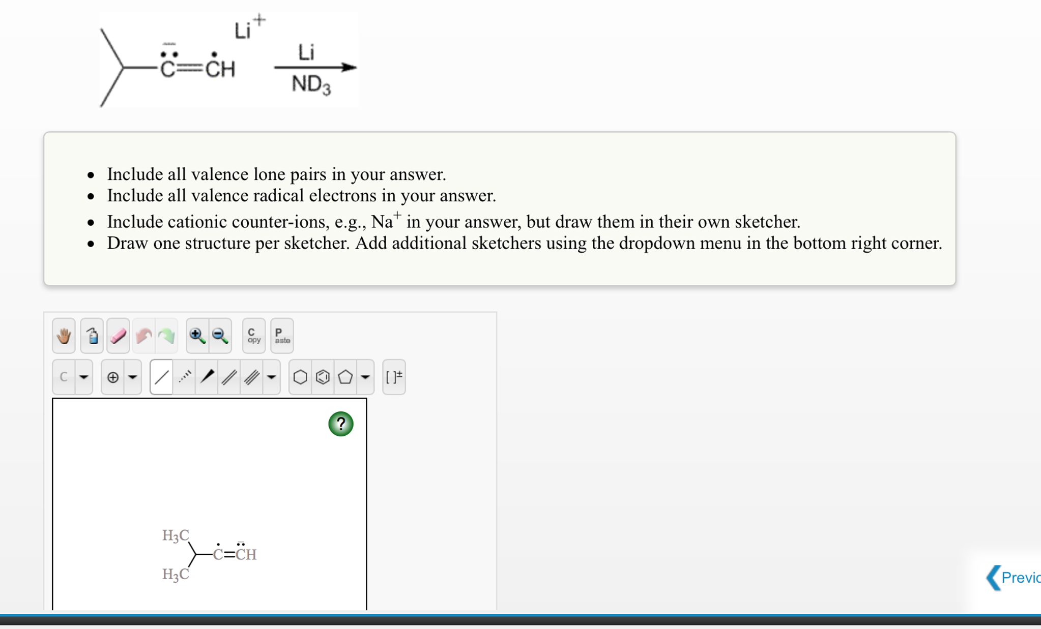 Now Draw A Structure For The Organic Intermediate Chegg