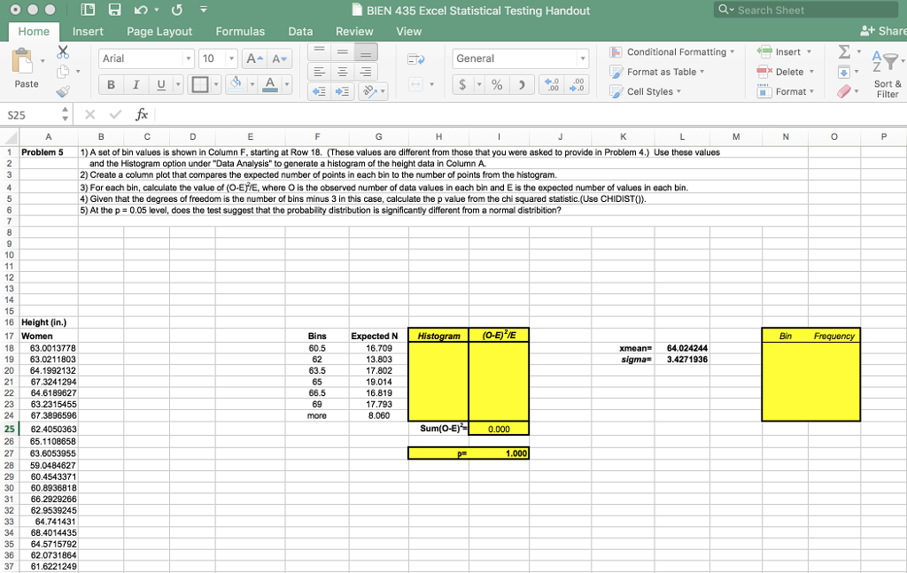 Solved Problem 5 1) A set of bin values is shown in
