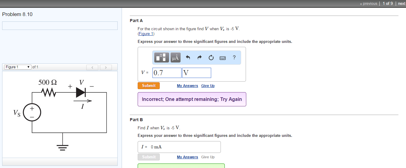 Solved Part A For the circuit shown in the figure find V | Chegg.com