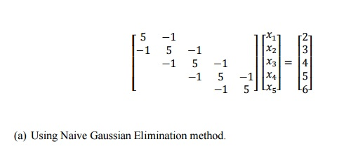 Solved (a) Using Naive Gaussian Elimination method. | Chegg.com