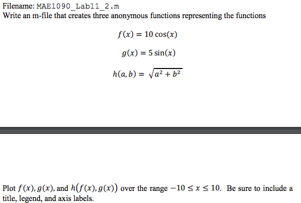 Solved For each of the problems in this lab assignment, | Chegg.com