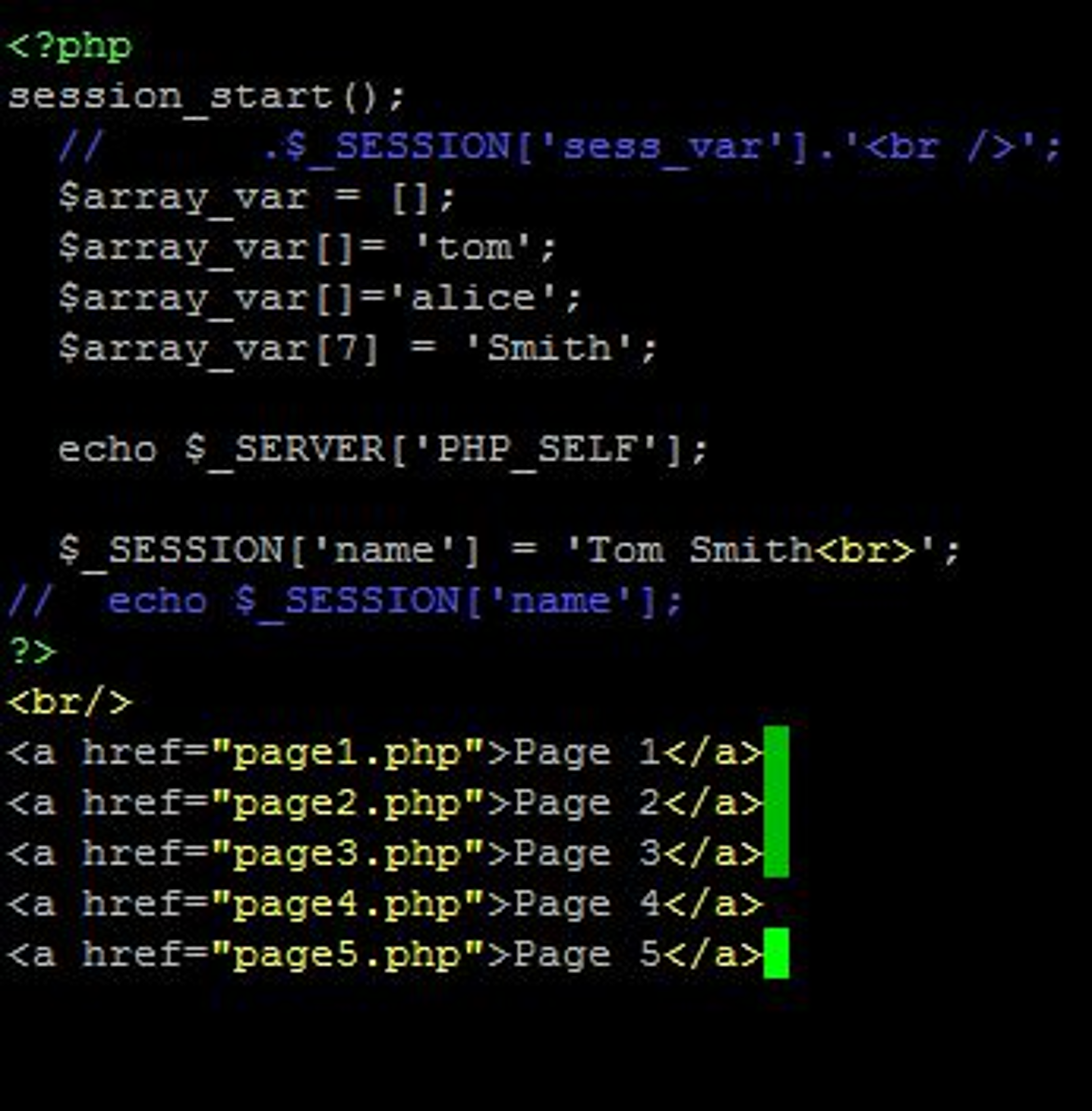 Solved PHP Session Lab 1. Use The Page1.php And Page2, Page3 | Chegg.com