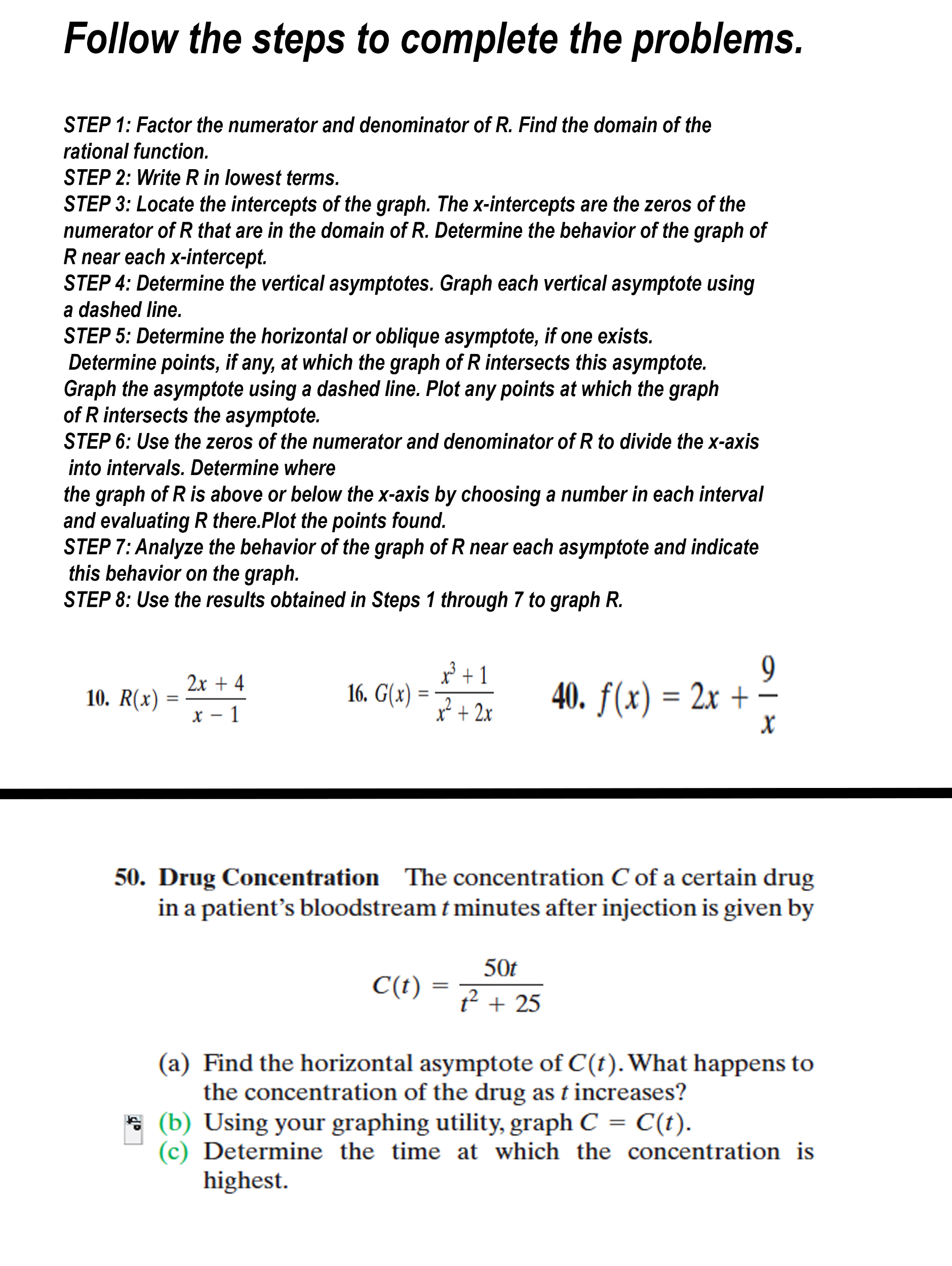 Solved Follow the steps to complete the problems. STEP 1: | Chegg.com