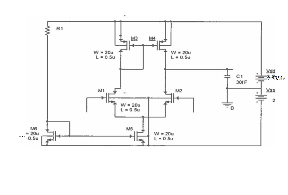 Solved The differential gain stage loaded with a current