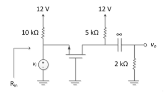 Solved The amplifier below uses an NMOS transistor having gm | Chegg.com