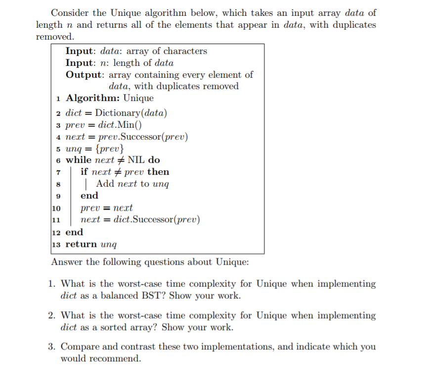 solved-consider-the-unique-algorithm-below-which-takes-an-chegg