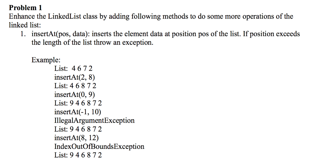 Solved write a method in java that goes inside: public | Chegg.com