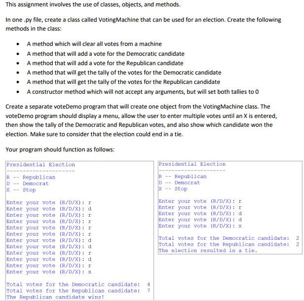 Solved This Assignment Involves The Use Of Classes, Objects, | Chegg.com