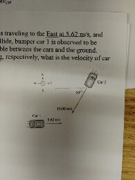 Solved Two Bumper Cars Are Sliding Toward One Another. | Chegg.com