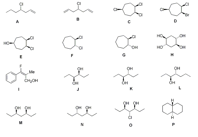 Solved Which of the following are chiral? (If they are meso, | Chegg.com