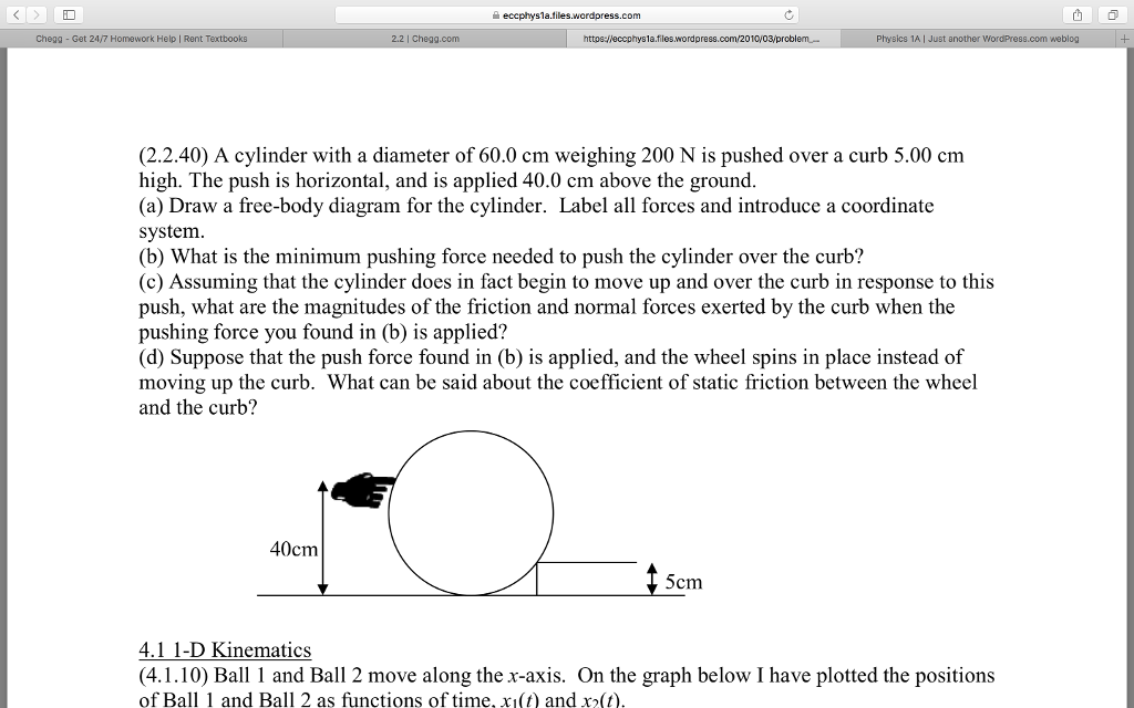 Textbook homework answers physics