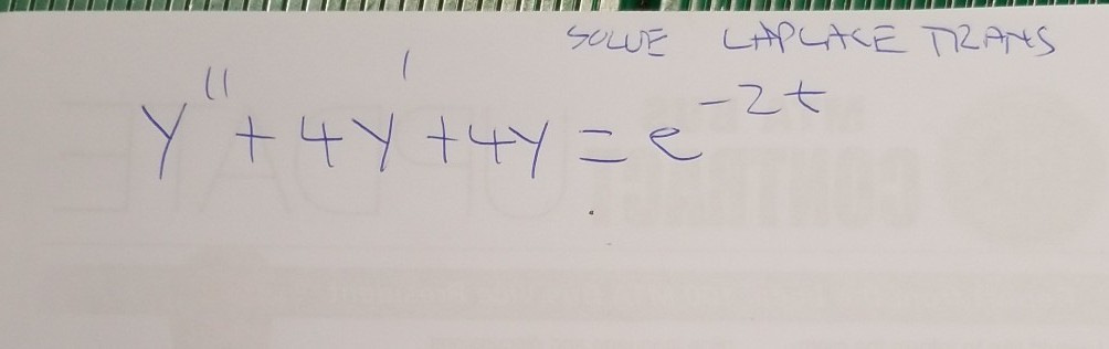 Solved Solve Using Laplace Transforms | Chegg.com