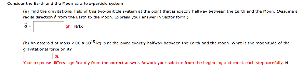 Solved Consider the Earth and the Moon as a two-particle | Chegg.com