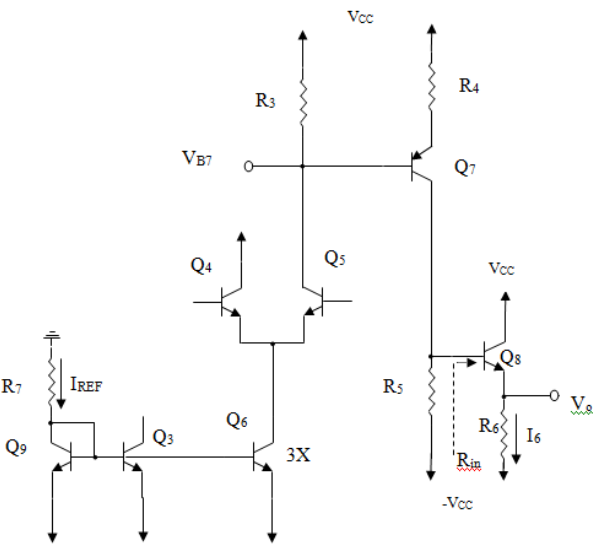 Solved A part of a simple operational amplifier is shown Circuit Diagram