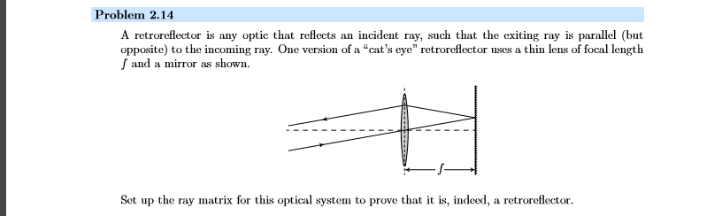 Solved A retroreflector is any optic that reflects an | Chegg.com