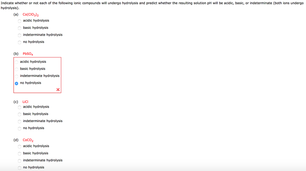 Solved Indicate whether or not each of the following ionic | Chegg.com
