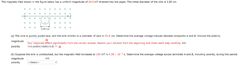 Solved The magnetic field shown in the figure below has a | Chegg.com