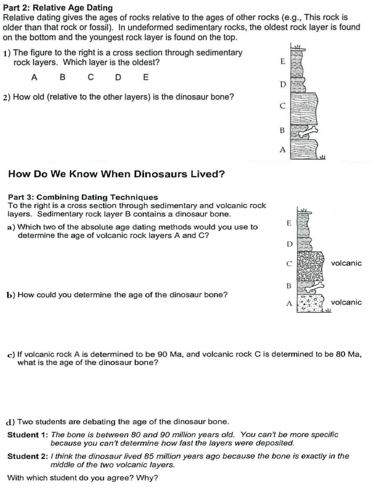 what are the three laws of relative rock dating