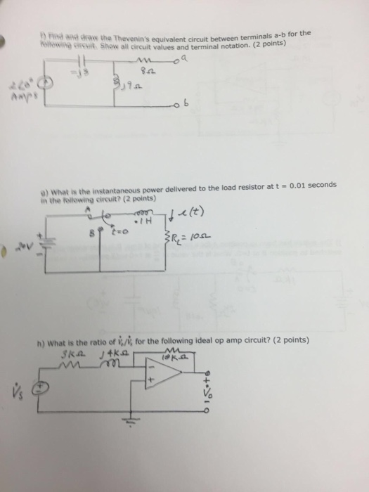 Solved Find and draw the Thevenin's equivalent circuit | Chegg.com