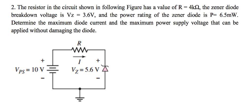 Solved 2. The resistor in the circuit shown in following | Chegg.com