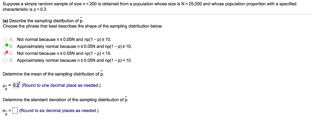 Solved Suppose a simple random sample of size n = 200 is | Chegg.com