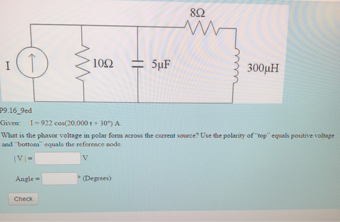Solved given i 922 cos 20 0001 30 degree a what is chegg