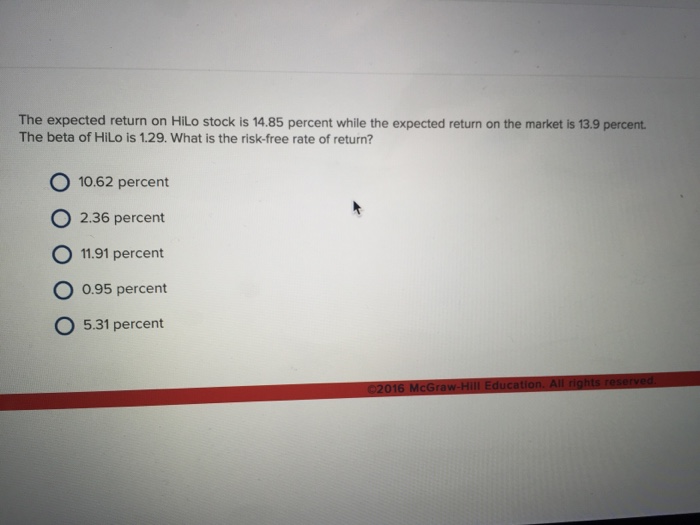 solved-the-expected-return-on-hilo-stock-is-14-85-percent-chegg