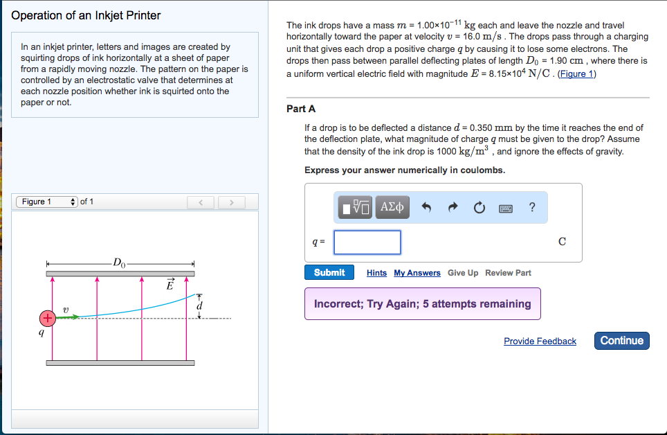 Solved In an inkjet printer, letters and images are created | Chegg.com