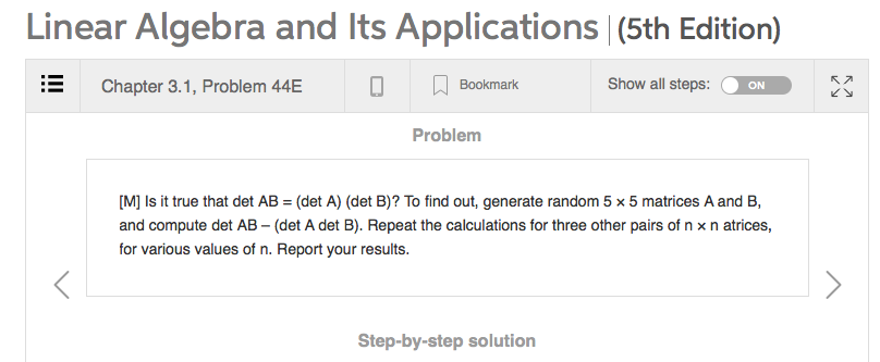 Solved Linear Algebra and Its Applications|(5th Edition) | Chegg.com
