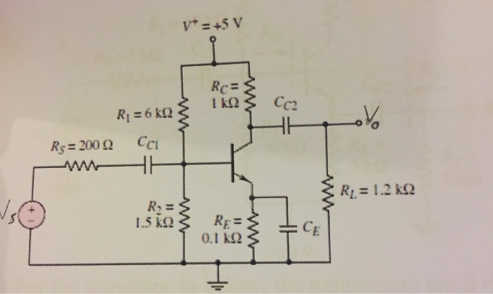 Solved For the circuit below, the transistor parameters are | Chegg.com