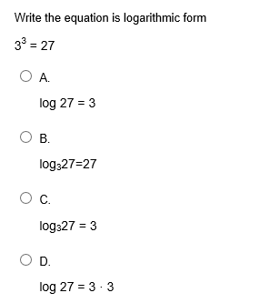 oblicz log3 27 log27 3