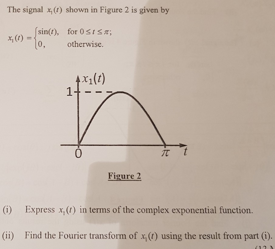 Solved The signal x, (t) shown in Figure 2 is given by | Chegg.com