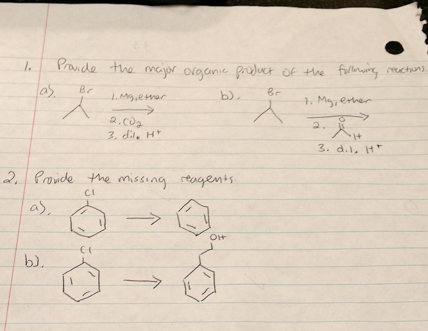 help on chemsitry homework