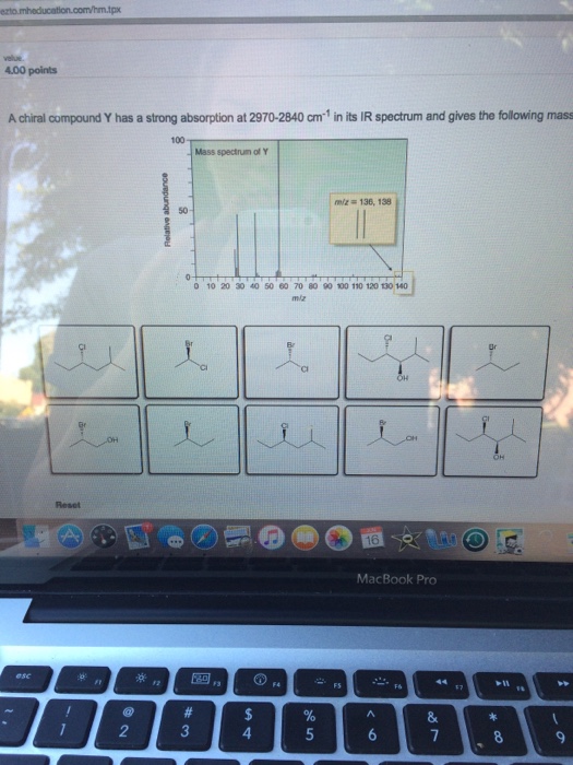 Solved A chiral compound Y has a strong absorption at | Chegg.com