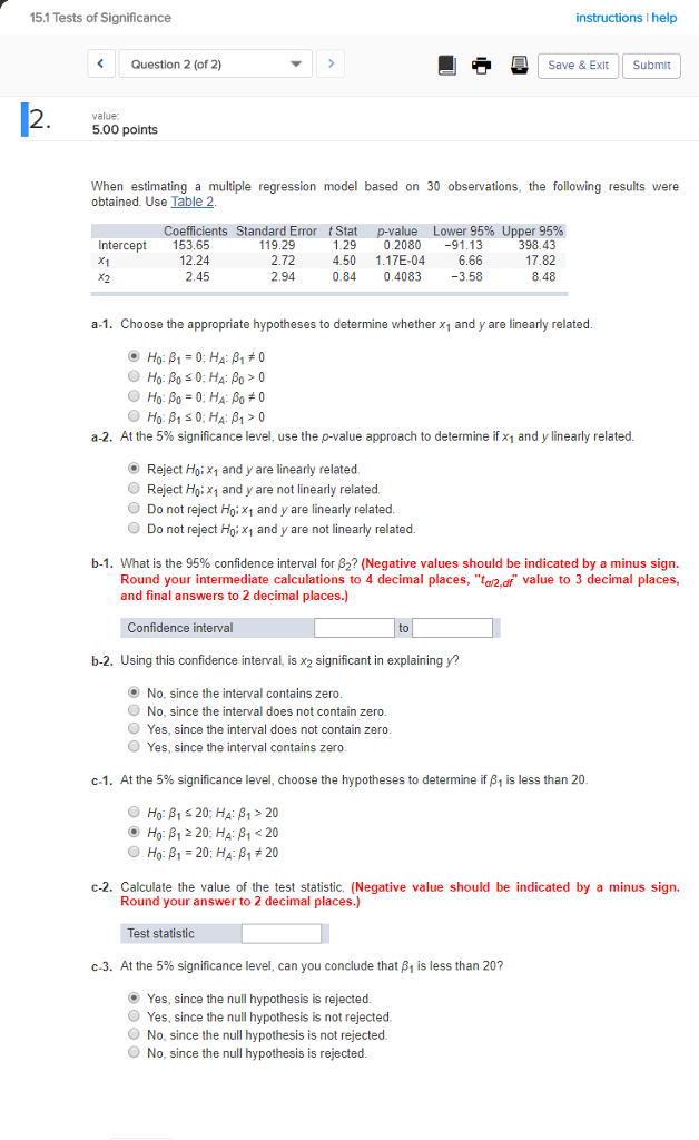 Solved 5.1 Tests of Significance instructions I help | Chegg.com