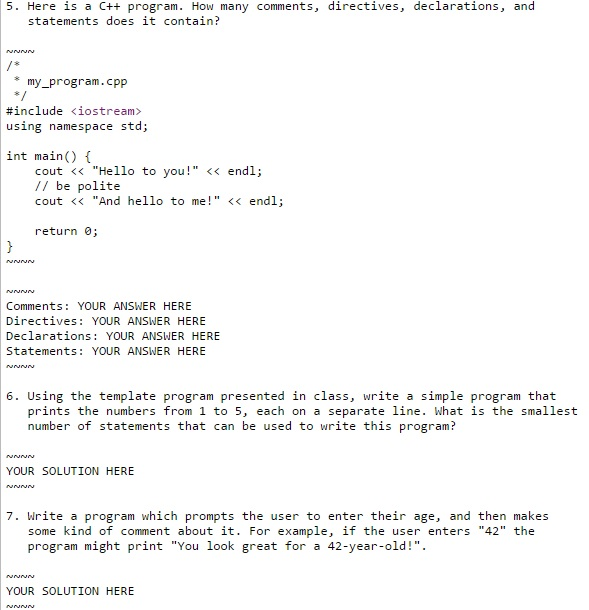 Solved Basic C++ [PuTTY] First WEEK Basic C++ Short | Chegg.com