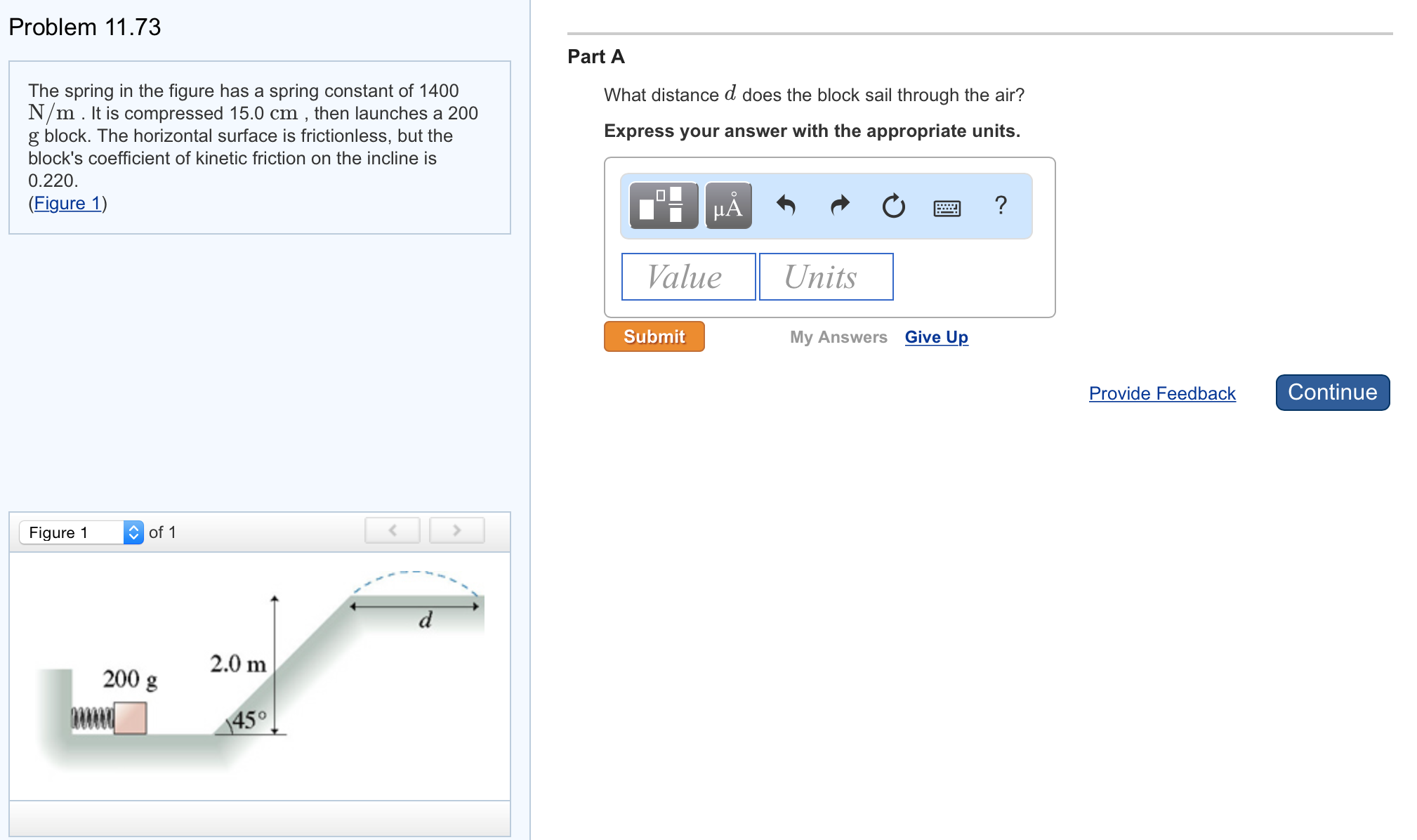 Solved The spring in the figure has a spring constant of