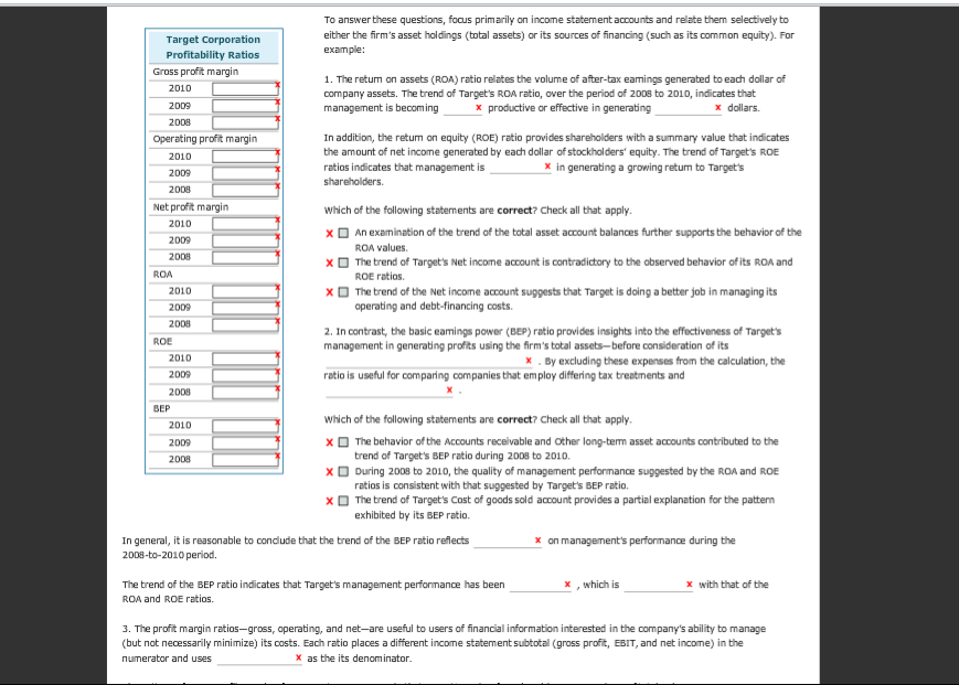 Solved A Financial Ratio Analysis of Target Corporation A